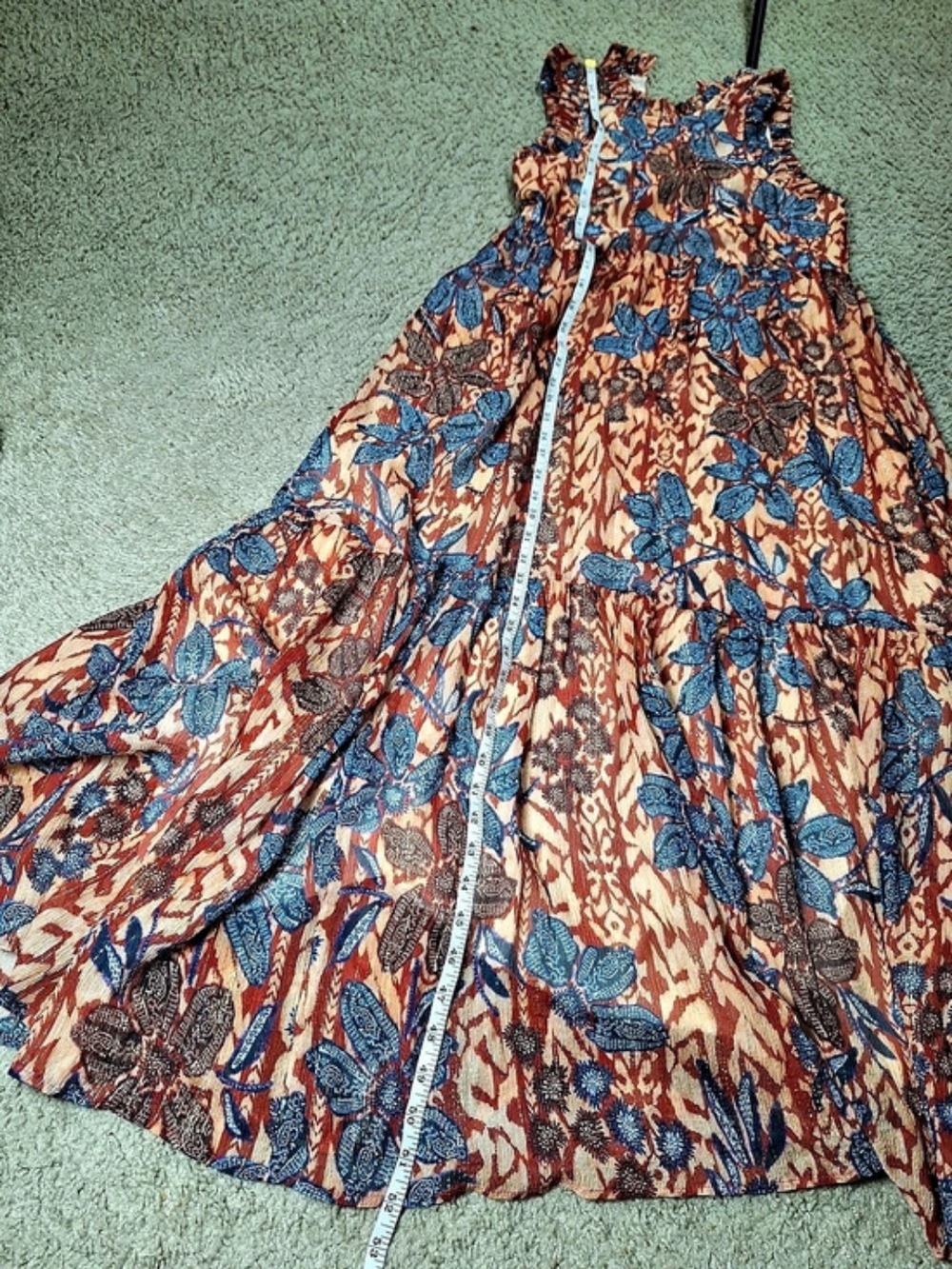 Marie Oliver Floral Multi Coloure Maxi Dress Size XS - Picture 9 of 10